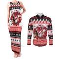 Illawarra Dragons Fire Personalised Couples Matching Tank Maxi Dress and Long Sleeve Button Shirt Christmas Rugby League Spirit - Aussie Hoodie