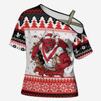 Illawarra Dragons Fire Personalised Cross Shoulder Shirt Christmas Rugby League Spirit - Aussie Hoodie