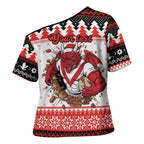 Illawarra Dragons Fire Personalised Cross Shoulder Shirt Christmas Rugby League Spirit - Aussie Hoodie
