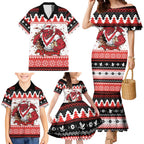 Illawarra Dragons Fire Personalised Family Matching Mermaid Dress and Hawaiian Shirt Christmas Rugby League Spirit - Aussie Hoodie