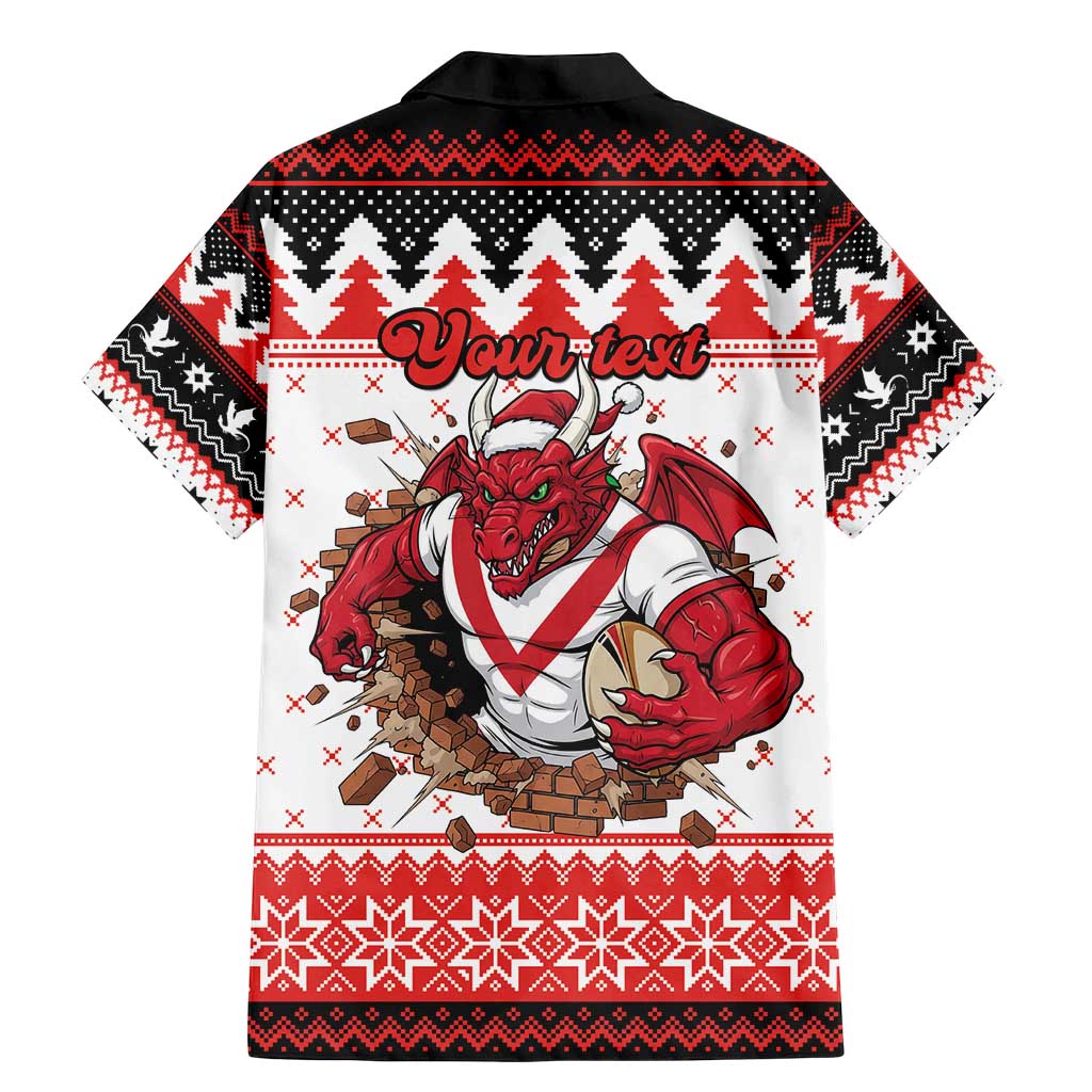 Illawarra Dragons Fire Personalised Family Matching Mermaid Dress and Hawaiian Shirt Christmas Rugby League Spirit - Aussie Hoodie