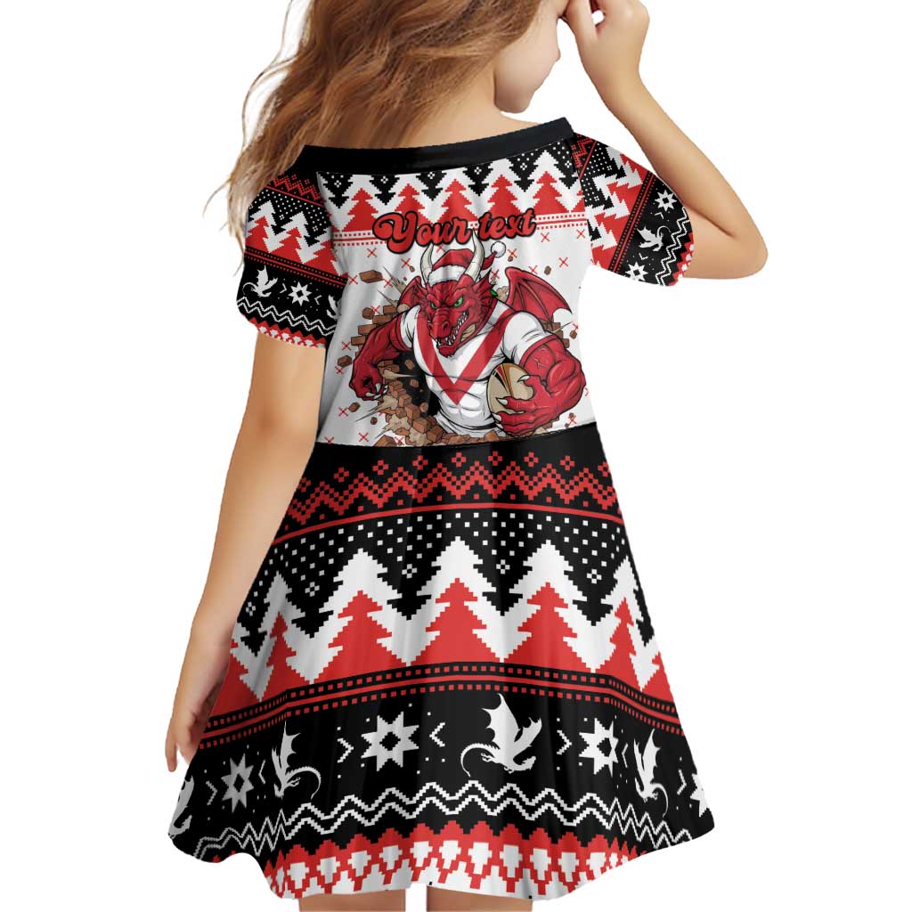 Illawarra Dragons Fire Personalised Family Matching Off Shoulder Short Dress and Hawaiian Shirt Christmas Rugby League Spirit - Aussie Hoodie
