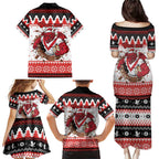 Illawarra Dragons Fire Personalised Family Matching Puletasi and Hawaiian Shirt Christmas Rugby League Spirit - Aussie Hoodie