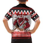 Illawarra Dragons Fire Personalised Family Matching Short Sleeve Bodycon Dress and Hawaiian Shirt Christmas Rugby League Spirit - Aussie Hoodie