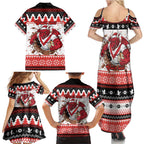Illawarra Dragons Fire Personalised Family Matching Summer Maxi Dress and Hawaiian Shirt Christmas Rugby League Spirit - Aussie Hoodie