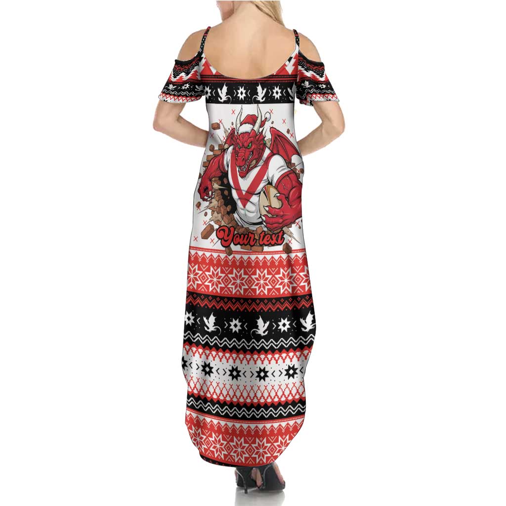 Illawarra Dragons Fire Personalised Family Matching Summer Maxi Dress and Hawaiian Shirt Christmas Rugby League Spirit - Aussie Hoodie