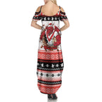 Illawarra Dragons Fire Personalised Family Matching Summer Maxi Dress and Hawaiian Shirt Christmas Rugby League Spirit - Aussie Hoodie