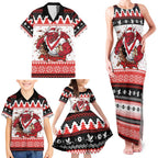 Illawarra Dragons Fire Personalised Family Matching Tank Maxi Dress and Hawaiian Shirt Christmas Rugby League Spirit - Aussie Hoodie