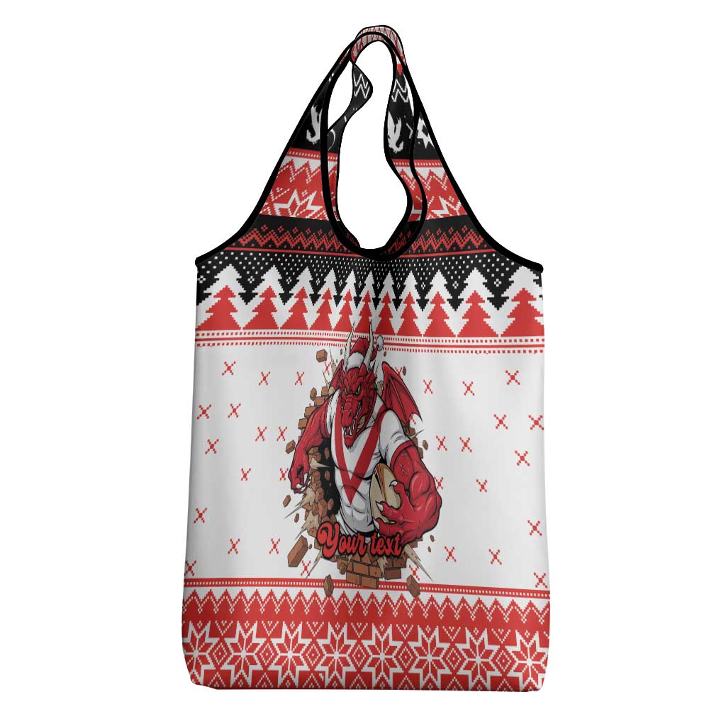 Illawarra Dragons Fire Personalised Grocery Bag Christmas Rugby League Spirit - Aussie Hoodie
