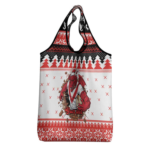 Illawarra Dragons Fire Personalised Grocery Bag Christmas Rugby League Spirit - Aussie Hoodie