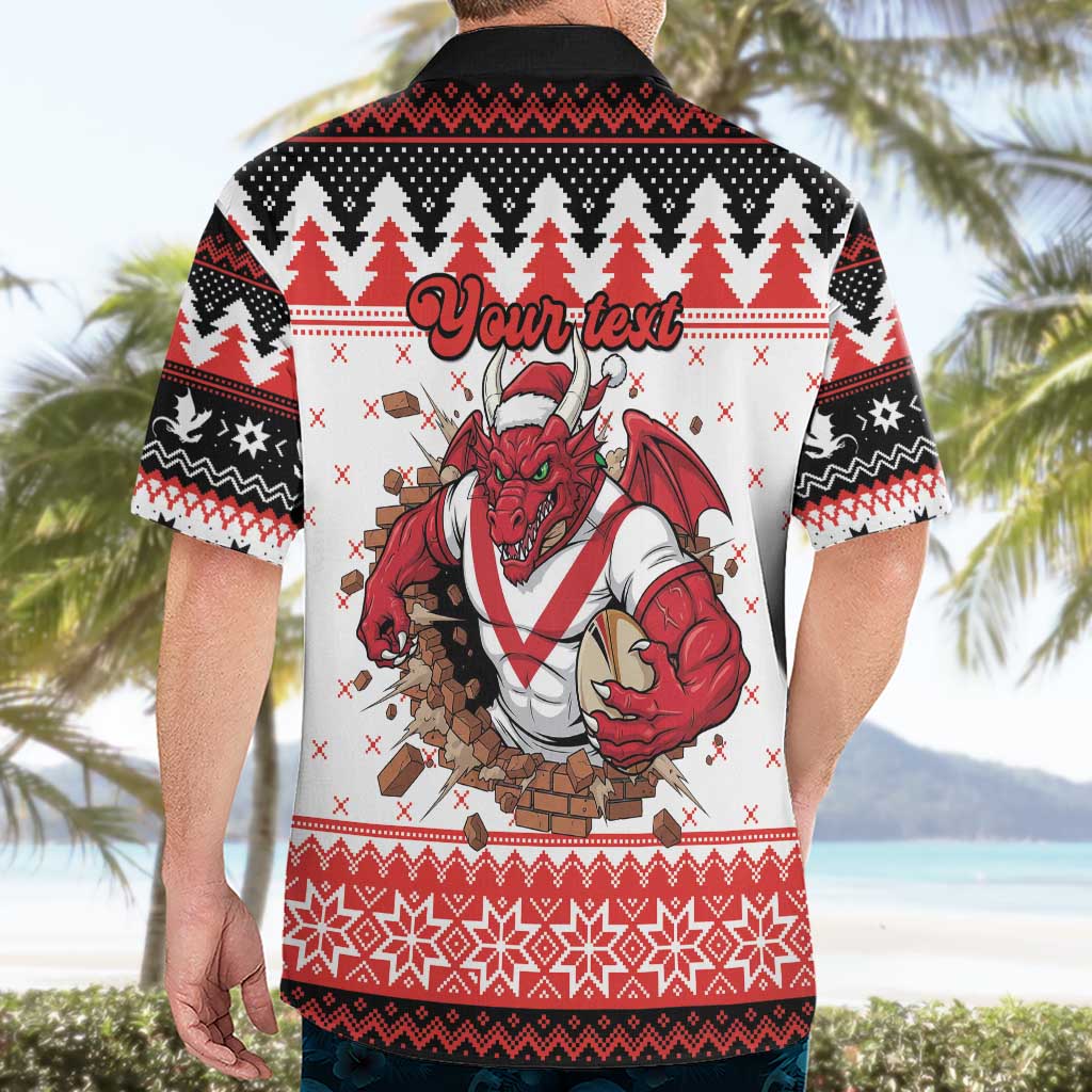 Illawarra Dragons Fire Personalised Hawaiian Shirt Christmas Rugby League Spirit - Aussie Hoodie