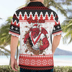 Illawarra Dragons Fire Personalised Hawaiian Shirt Christmas Rugby League Spirit - Aussie Hoodie