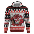 Illawarra Dragons Fire Personalised Hoodie Christmas Rugby League Spirit - Aussie Hoodie