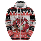 Illawarra Dragons Fire Personalised Hoodie Christmas Rugby League Spirit - Aussie Hoodie