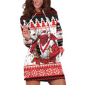 Illawarra Dragons Fire Personalised Hoodie Dress Christmas Rugby League Spirit - Aussie Hoodie