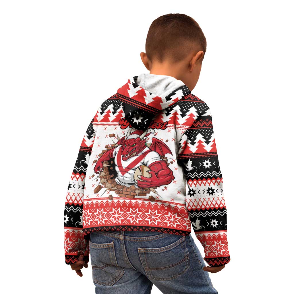 Illawarra Dragons Fire Personalised Kid Hoodie Christmas Rugby League Spirit - Aussie Hoodie