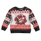 Illawarra Dragons Fire Personalised Kid Ugly Christmas Sweater Christmas Rugby League Spirit - Aussie Hoodie