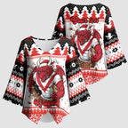 Illawarra Dragons Fire Personalised Kimono Sleeve Blouse Christmas Rugby League Spirit - Aussie Hoodie