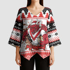 Illawarra Dragons Fire Personalised Kimono Sleeve Blouse Christmas Rugby League Spirit - Aussie Hoodie
