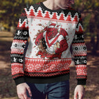 Illawarra Dragons Fire Personalised Ugly Christmas Sweater Christmas Rugby League Spirit - Aussie Hoodie