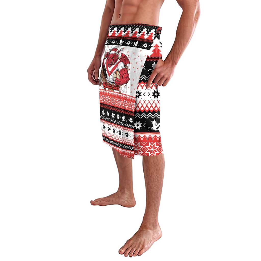 Illawarra Dragons Fire Personalised Lavalava Christmas Rugby League Spirit - Aussie Hoodie