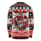 Illawarra Dragons Fire Personalised Long Sleeve Shirt Christmas Rugby League Spirit - Aussie Hoodie