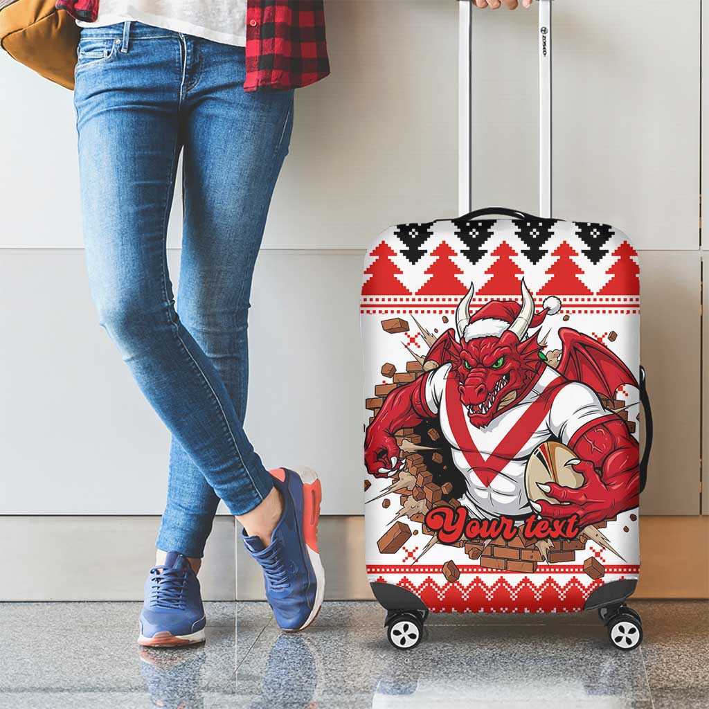 Illawarra Dragons Fire Personalised Luggage Cover Christmas Rugby League Spirit - Aussie Hoodie