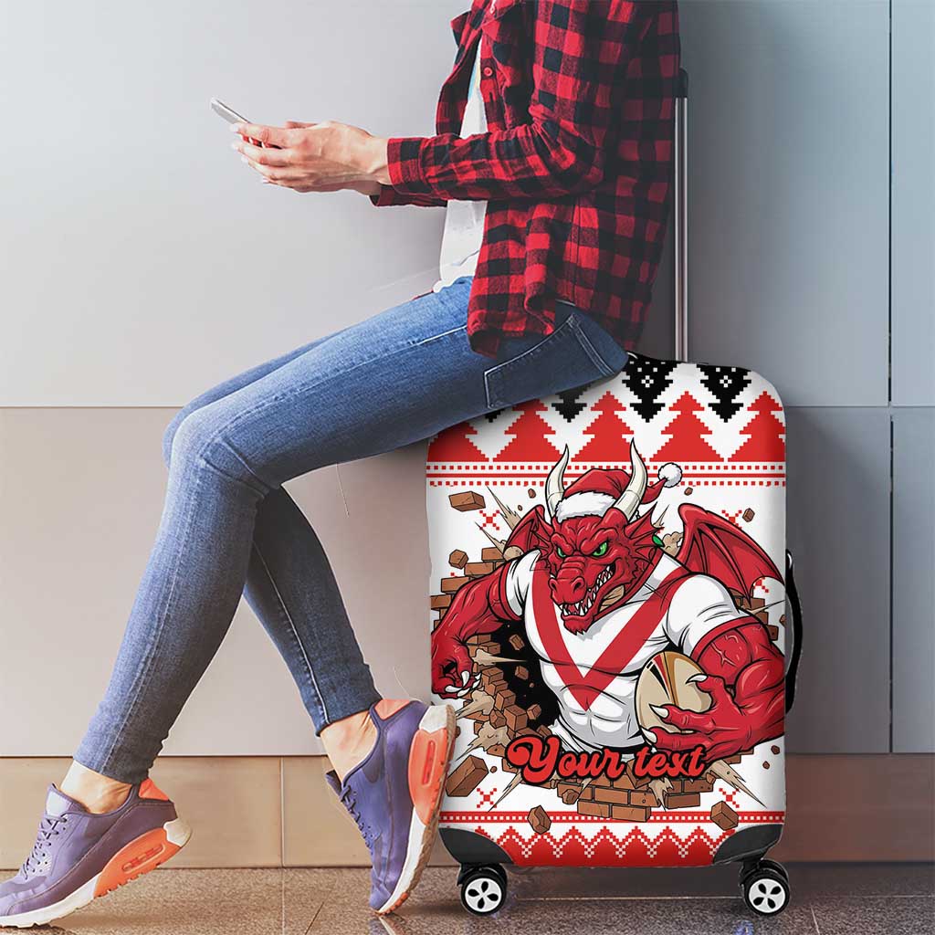Illawarra Dragons Fire Personalised Luggage Cover Christmas Rugby League Spirit - Aussie Hoodie