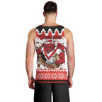 Illawarra Dragons Fire Personalised Men Tank Top Christmas Rugby League Spirit - Aussie Hoodie