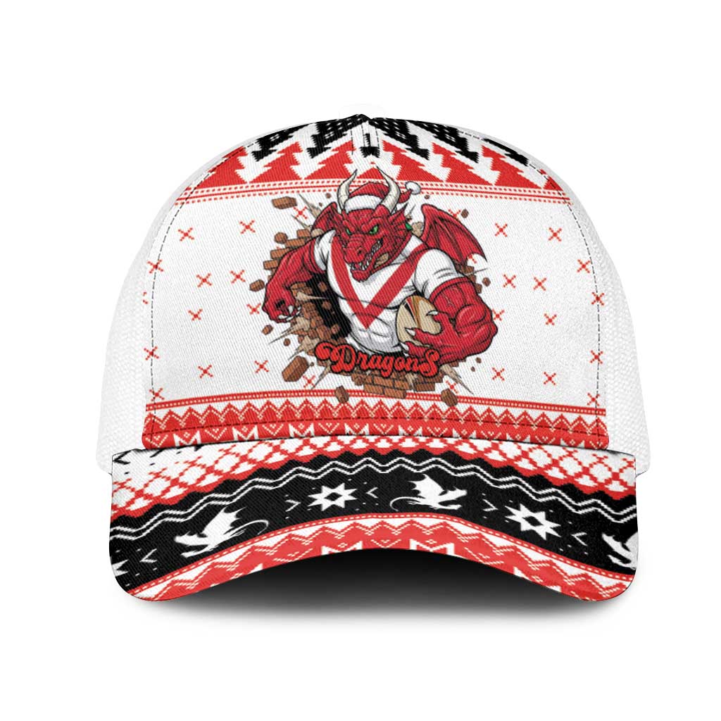 Illawarra Dragons Fire Mesh Trucker Cap Christmas Rugby League Spirit - Aussie Hoodie