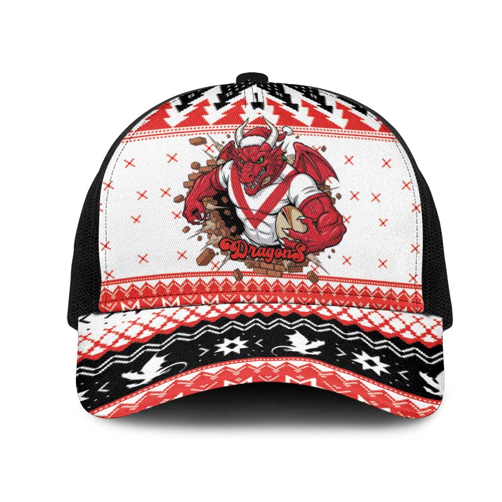 Illawarra Dragons Fire Mesh Trucker Cap Christmas Rugby League Spirit - Aussie Hoodie