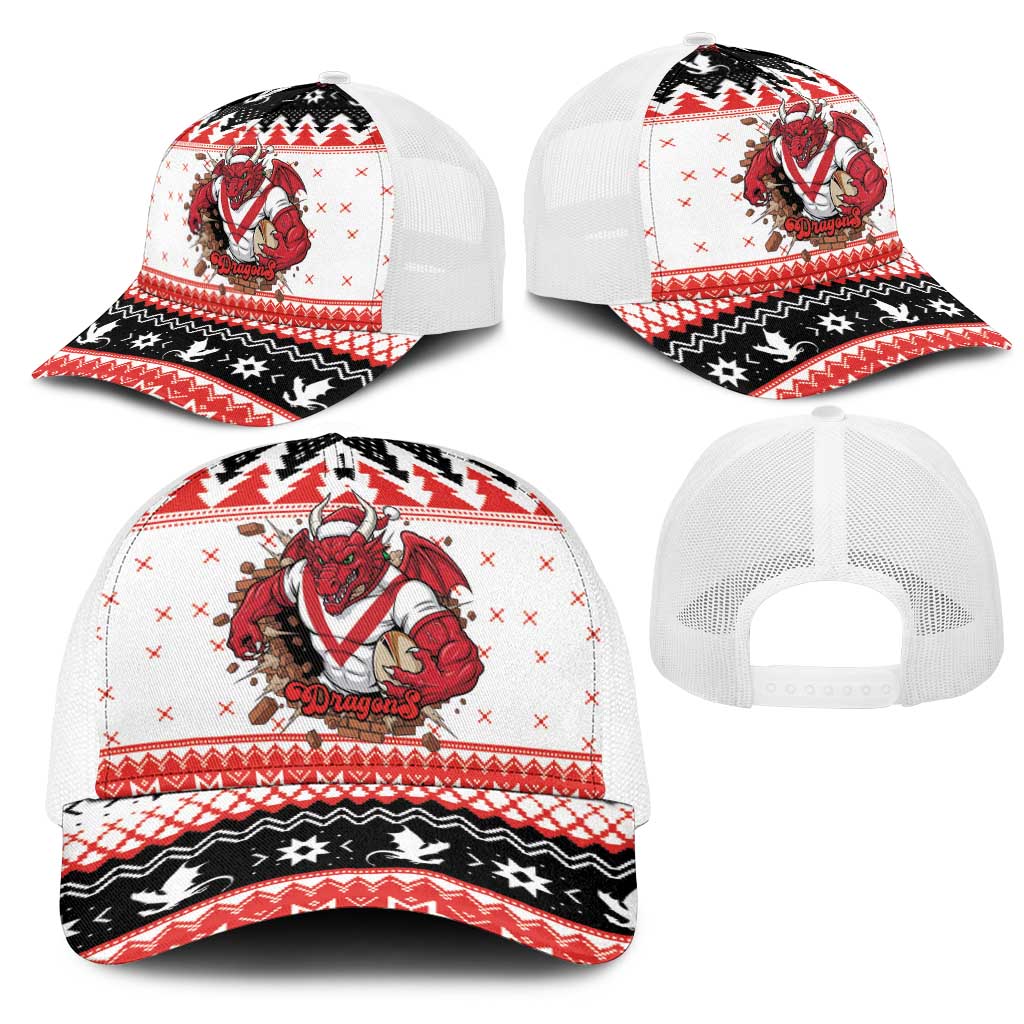 Illawarra Dragons Fire Mesh Trucker Cap Christmas Rugby League Spirit - Aussie Hoodie