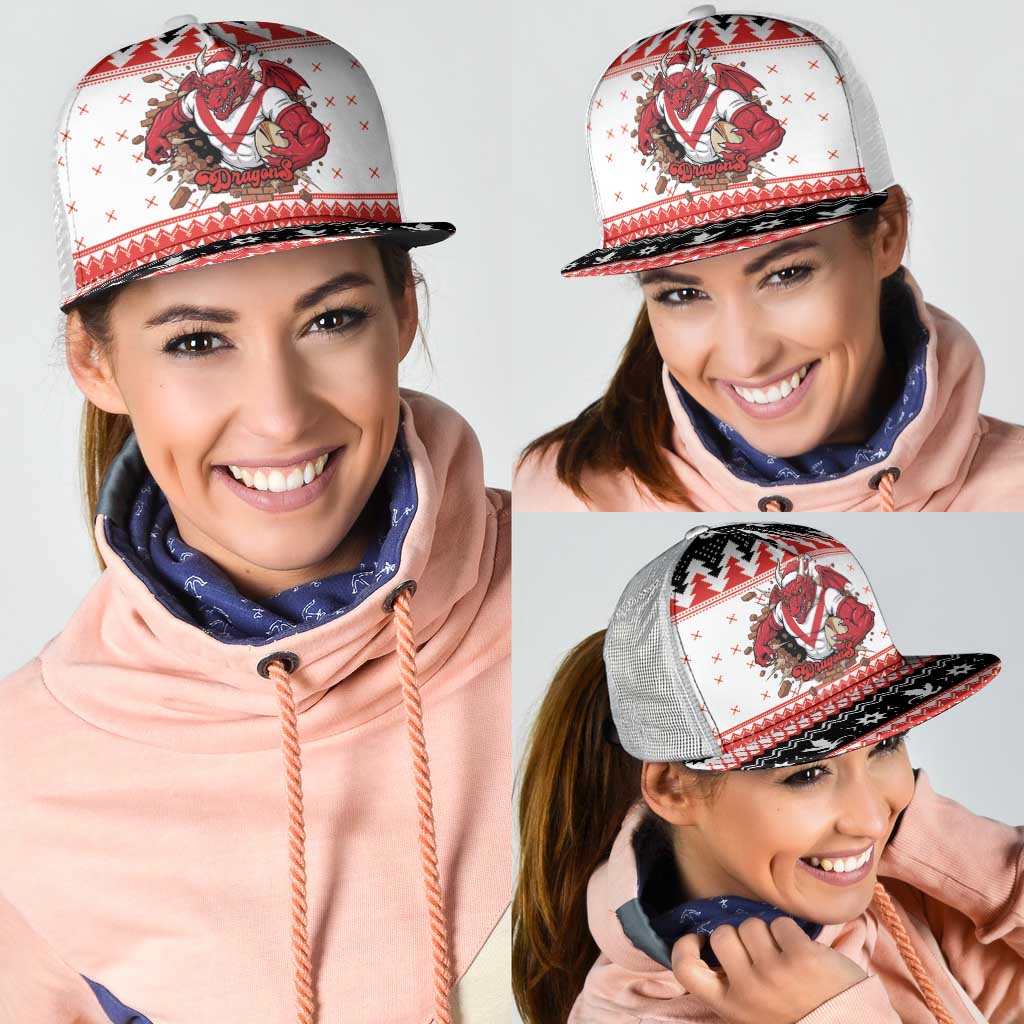 Illawarra Dragons Fire Mesh Trucker Cap Christmas Rugby League Spirit - Aussie Hoodie