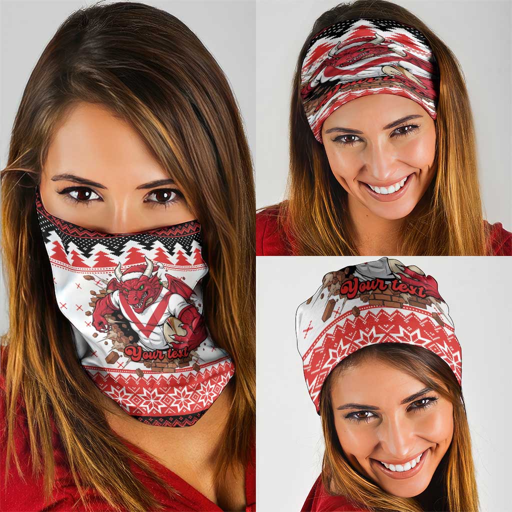 Illawarra Dragons Fire Personalised Neck Gaiter Christmas Rugby League Spirit - Aussie Hoodie