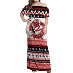 Illawarra Dragons Fire Personalised Off Shoulder Maxi Dress Christmas Rugby League Spirit - Aussie Hoodie