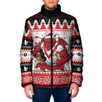 Illawarra Dragons Fire Personalised Padded Jacket Christmas Rugby League Spirit - Aussie Hoodie