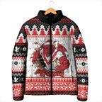 Illawarra Dragons Fire Personalised Padded Jacket Christmas Rugby League Spirit - Aussie Hoodie
