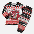 Illawarra Dragons Fire Personalised Christmas Pajama Set Christmas Rugby League Spirit - Aussie Hoodie