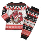 Illawarra Dragons Fire Personalised Christmas Pajama Set Christmas Rugby League Spirit - Aussie Hoodie