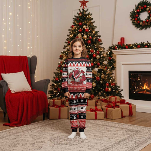 Illawarra Dragons Fire Personalised Christmas Pajama Set Christmas Rugby League Spirit - Aussie Hoodie