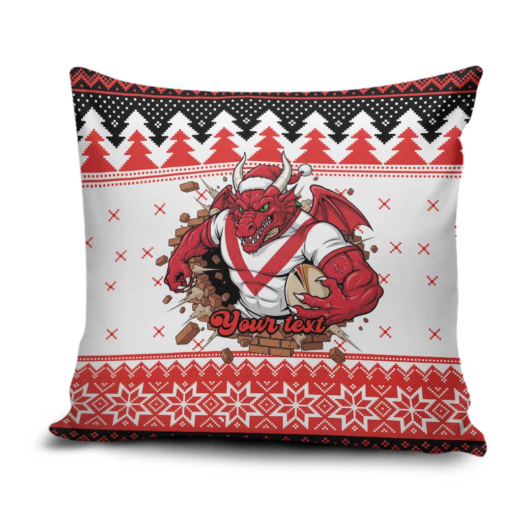 Illawarra Dragons Fire Personalised Pillow Cover Christmas Rugby League Spirit - Aussie Hoodie