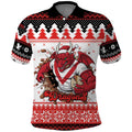 Illawarra Dragons Fire Personalised Polo Shirt Christmas Rugby League Spirit - Aussie Hoodie