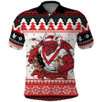 Illawarra Dragons Fire Personalised Polo Shirt Christmas Rugby League Spirit - Aussie Hoodie