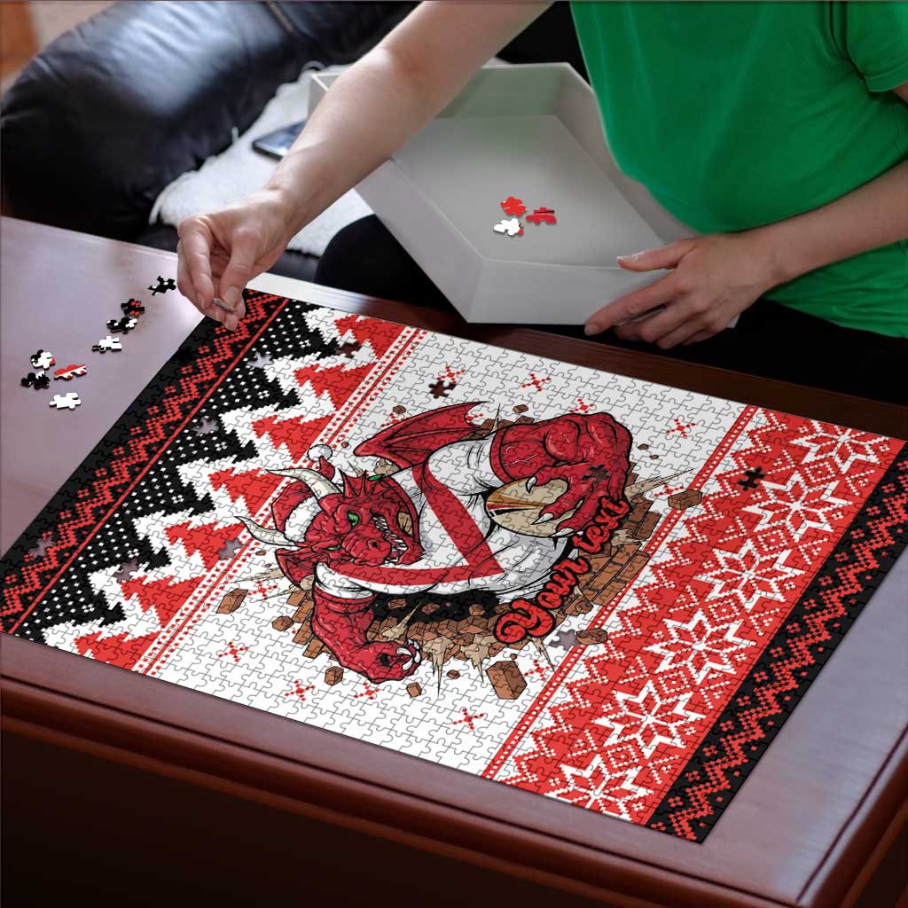 Illawarra Dragons Fire Personalised Puzzle Christmas Rugby League Spirit - Aussie Hoodie