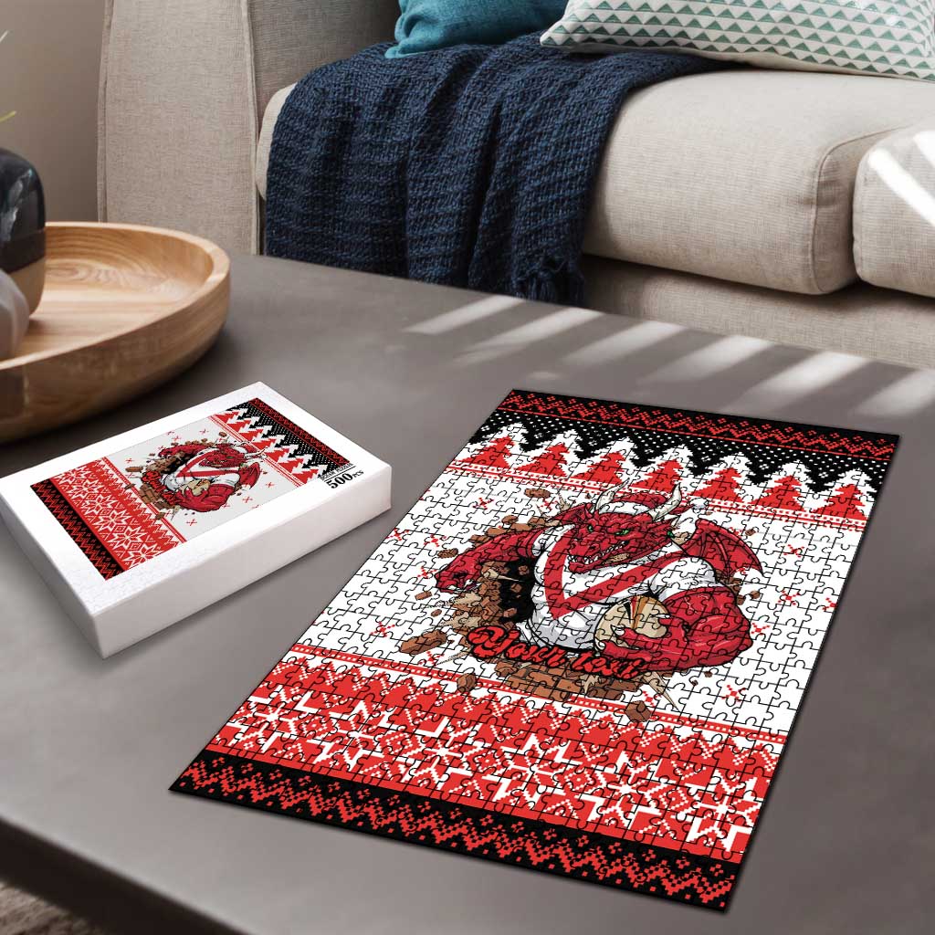 Illawarra Dragons Fire Personalised Puzzle Christmas Rugby League Spirit - Aussie Hoodie