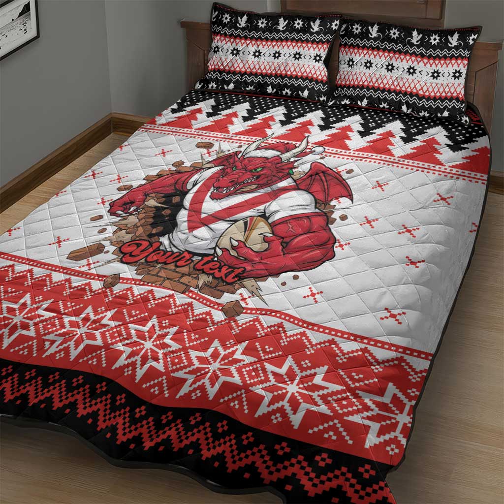 Illawarra Dragons Fire Personalised Quilt Bed Set Christmas Rugby League Spirit - Aussie Hoodie