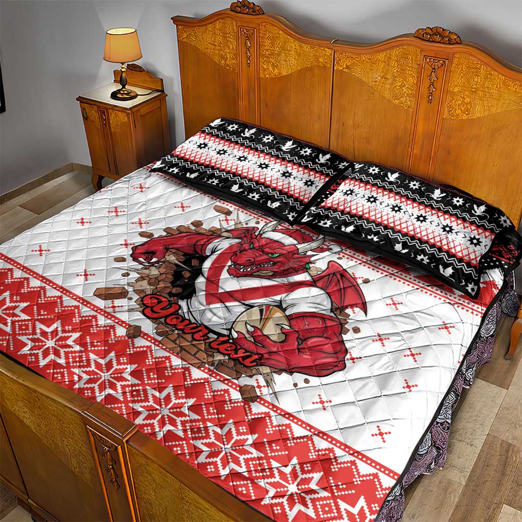 Illawarra Dragons Fire Personalised Quilt Bed Set Christmas Rugby League Spirit - Aussie Hoodie
