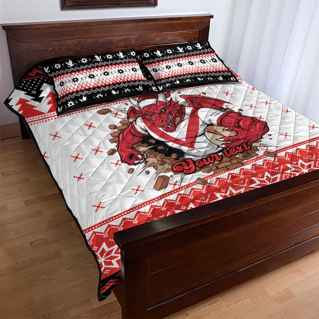 Illawarra Dragons Fire Personalised Quilt Bed Set Christmas Rugby League Spirit - Aussie Hoodie