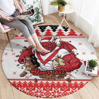 Illawarra Dragons Fire Personalised Round Carpet Christmas Rugby League Spirit - Aussie Hoodie