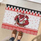 Illawarra Dragons Fire Personalised Rubber Doormat Christmas Rugby League Spirit - Aussie Hoodie